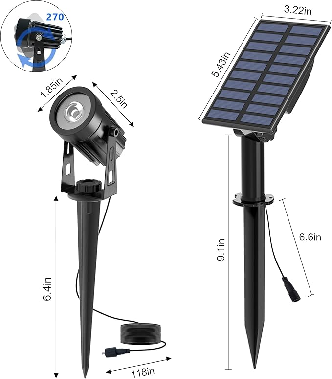 T-SUN Color Changing Solar Lights for Outside