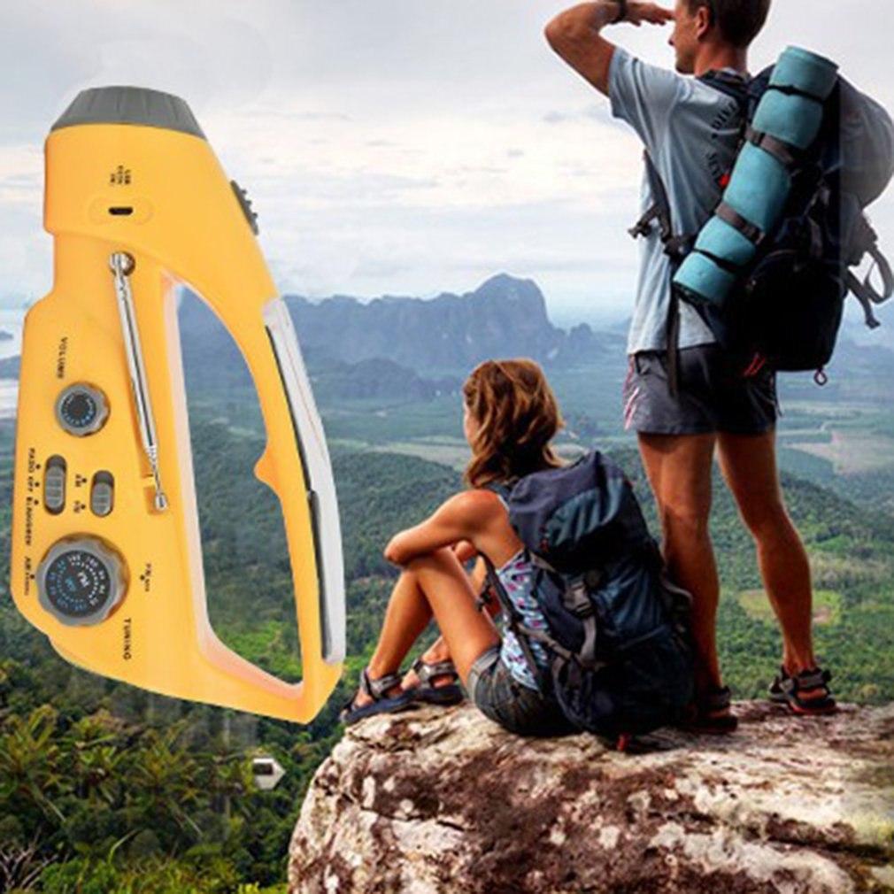 Solar Power LED Flashlight Hand Crank Emergency Flashlight