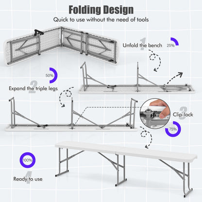 6` Folding Bench/ Seat with Handle