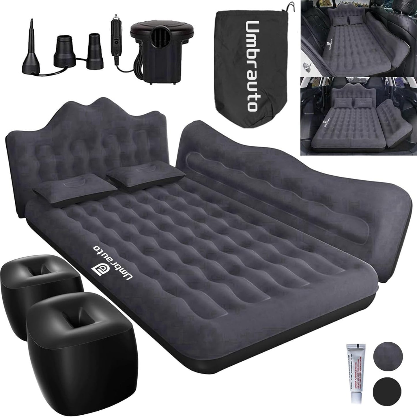 Air Mattress- Car, SUV, Truck & Van Back Seat Bed with Pump