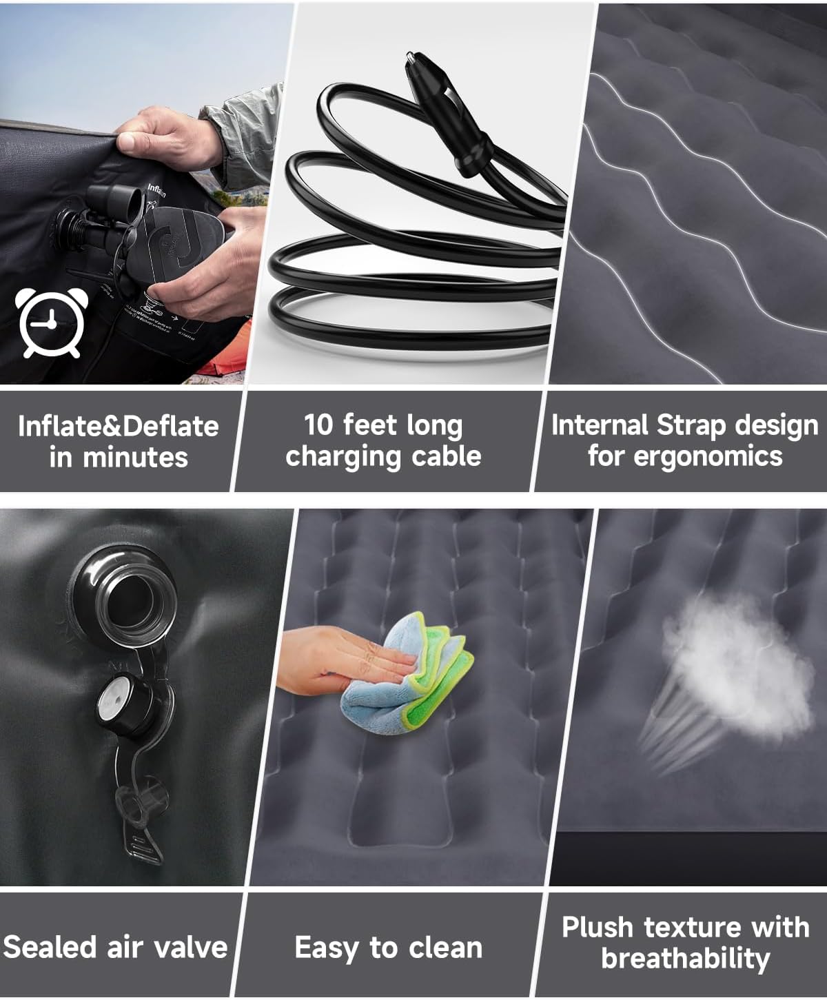 Air Mattress- Car, SUV, Truck & Van Back Seat Bed with Pump