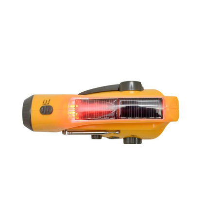 Solar Power LED Flashlight Hand Crank Emergency Flashlight