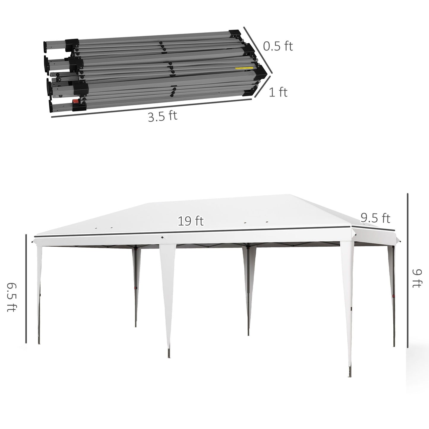 10' x 19.2' Pop Up Canopy Tent