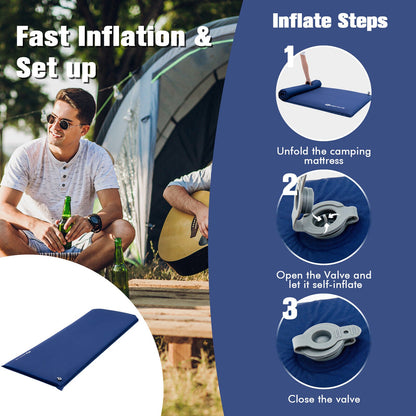 Self-inflating  Folding Foam Sleeping Cot