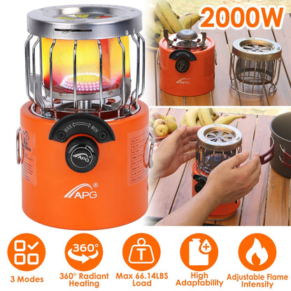 2000W 2 In 1 Camping Stove/ Tent Heater