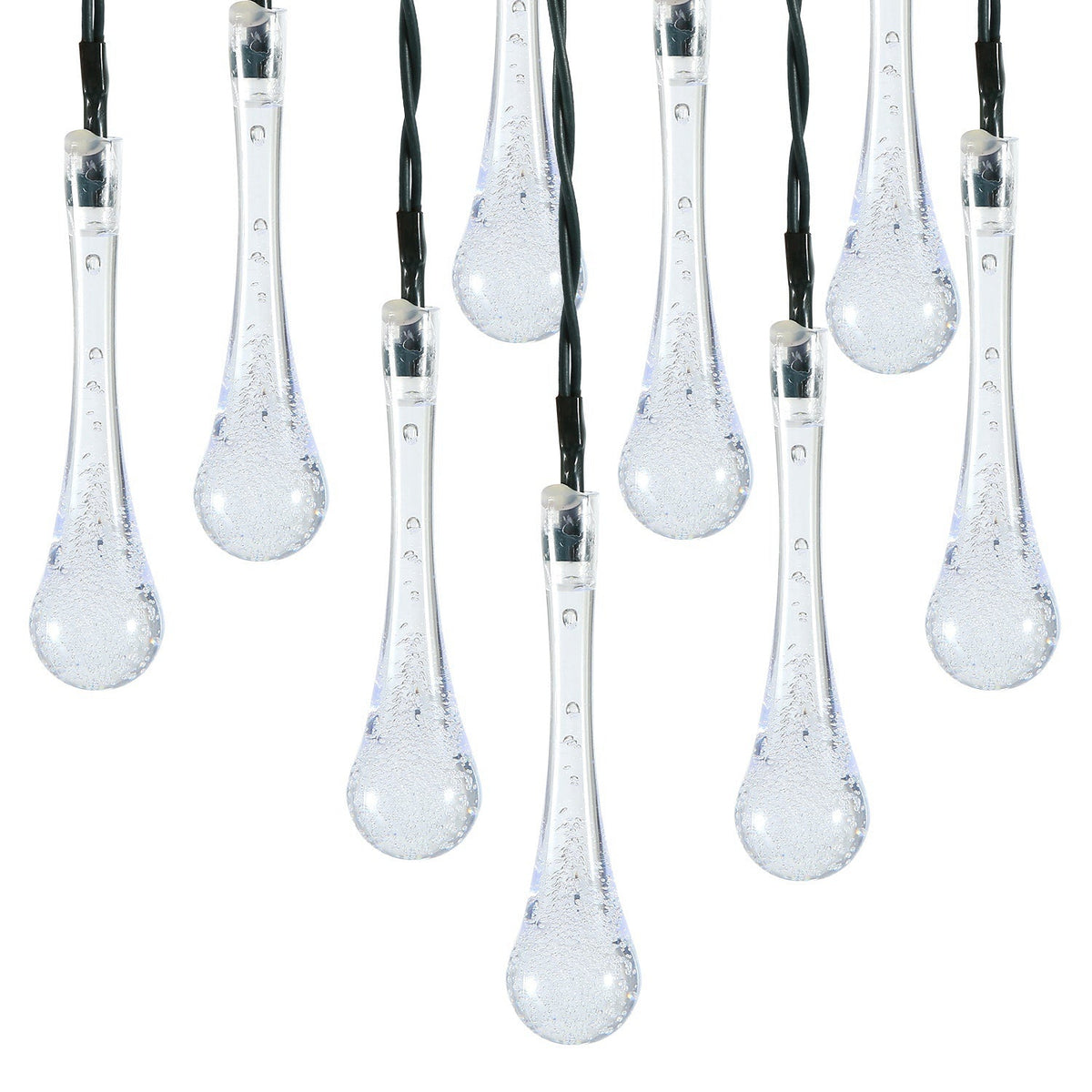 21 Feet 30 LEDs Water Drop Solar Powered Lights