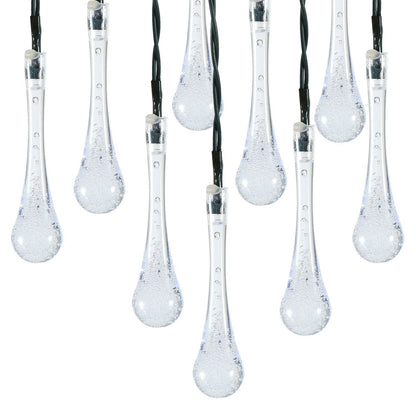 21 Feet 30 LEDs Water Drop Solar Powered Lights