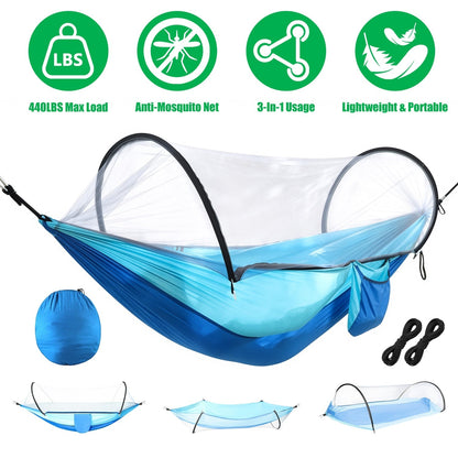 Hammock with Mosquito Net 3-in-1 Portable 440lbs