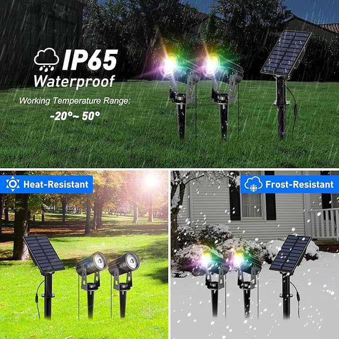 T-SUN Color Changing Solar Lights for Outside