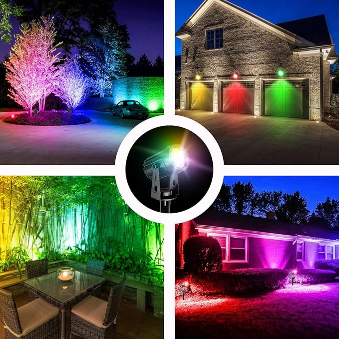 T-SUN Color Changing Solar Lights for Outside