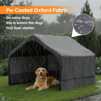 Dog House Tent 4x4x3ft with Mesh Windows