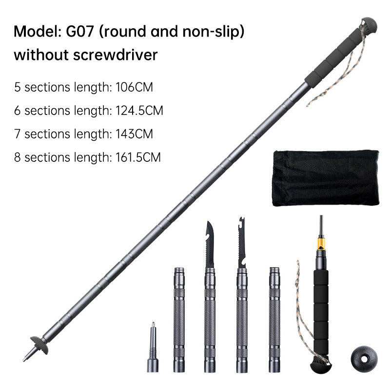 Folding telescopic tactical walking stick