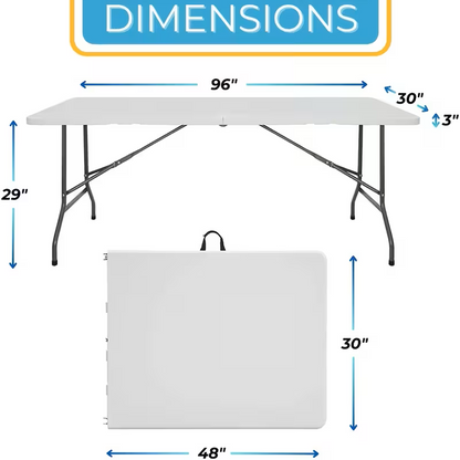 4ft/6ft Portable Plastic Folding Table