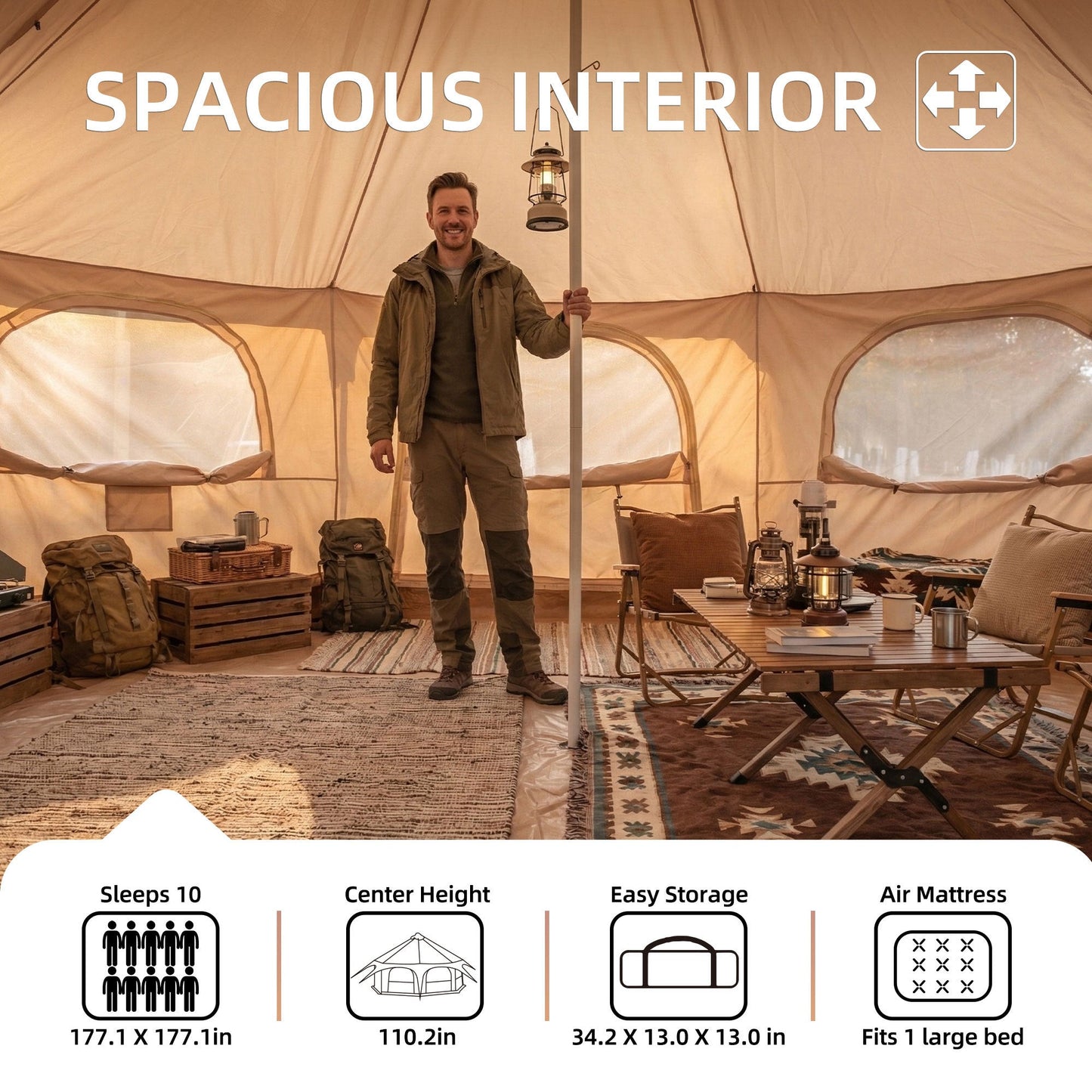 Bell Tent with Stove Jack