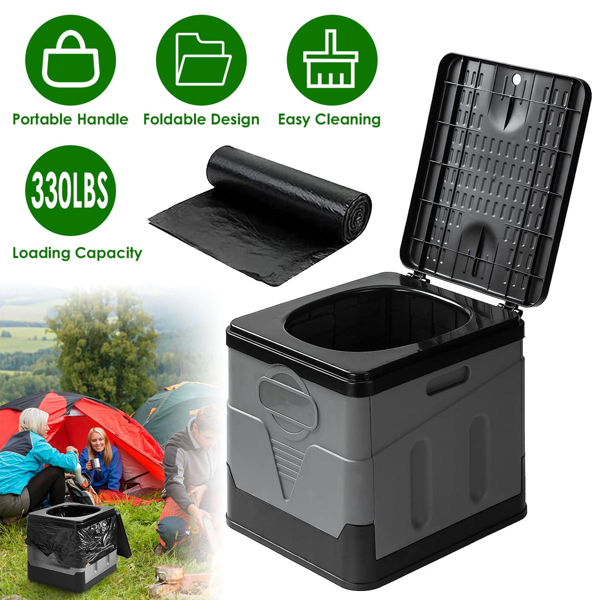 Portable Toilet  with Carry Bag