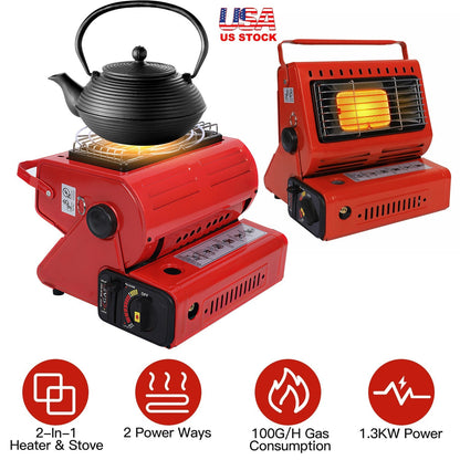 2 in 1 Portable Butane Burner Heater/ Stove