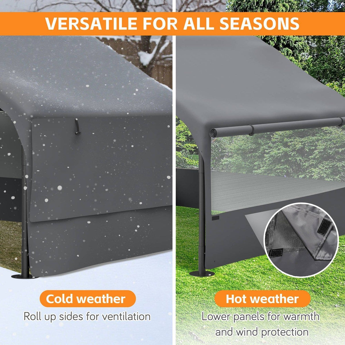 Dog House Tent 4x4x3ft with Mesh Windows