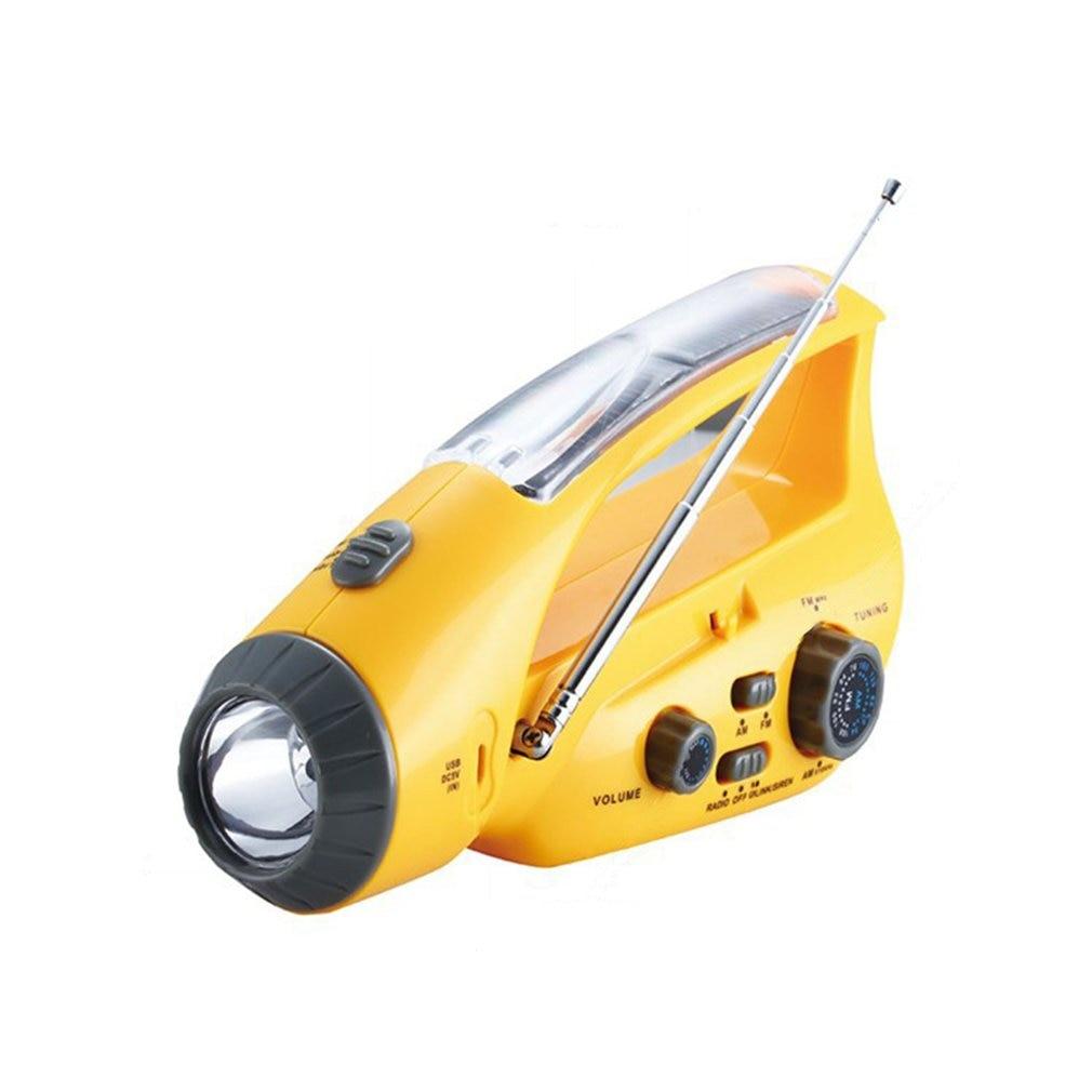 Solar Power LED Flashlight Hand Crank Emergency Flashlight