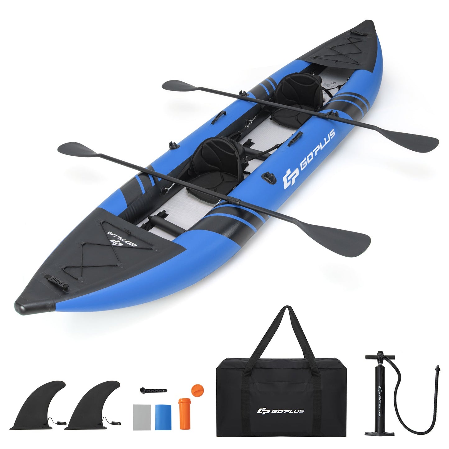 2-person Kayak /Aluminium Oars / Repair Kit