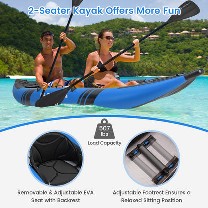 2-person Kayak /Aluminium Oars / Repair Kit