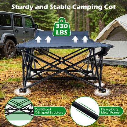 Camping Cot with Padded Mat