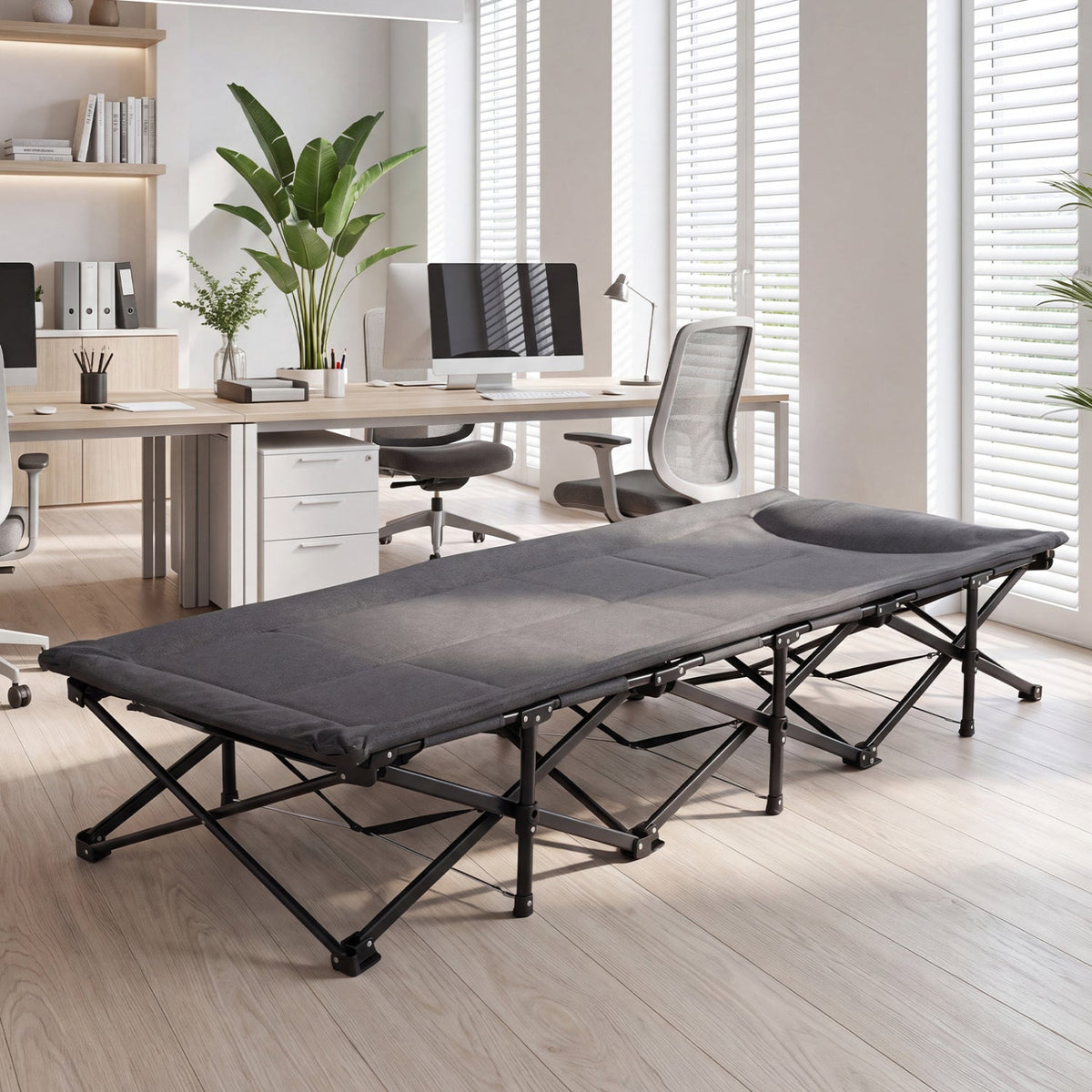 Camping Cot with Padded Pillow and Storage Pouch