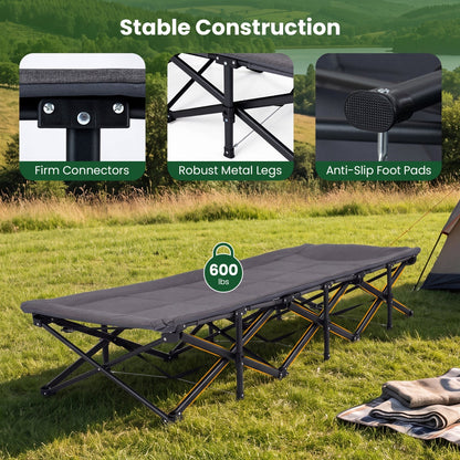 Camping Cot with Padded Pillow and Storage Pouch