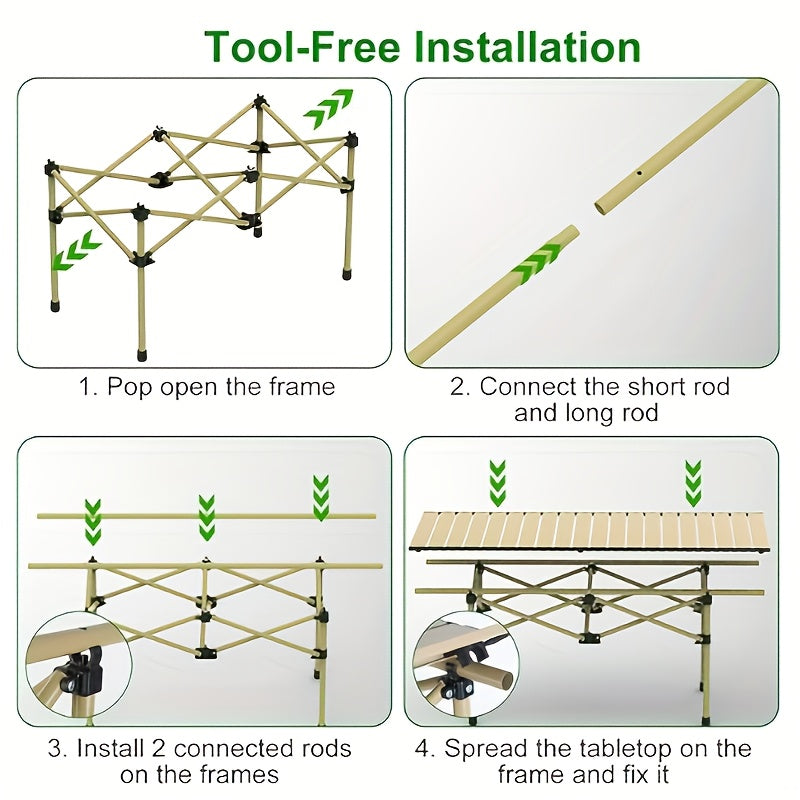 Folding Table - Adjustable Height
