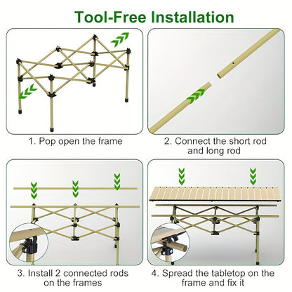 Folding Table - Adjustable Height