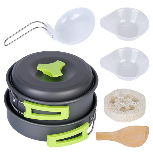 9 Piece Camping Cookware Set