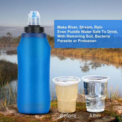 Collapsible Water Filter Bottle