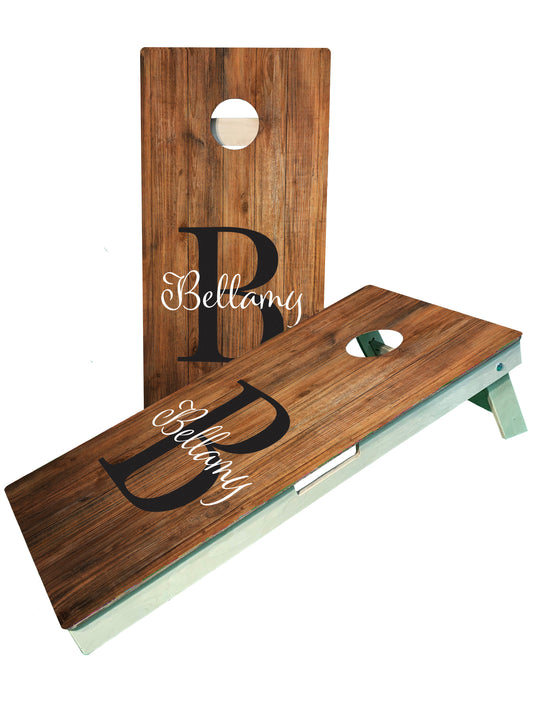 Custom Monogram Family Last Name/Est Cornhole Boards Gift