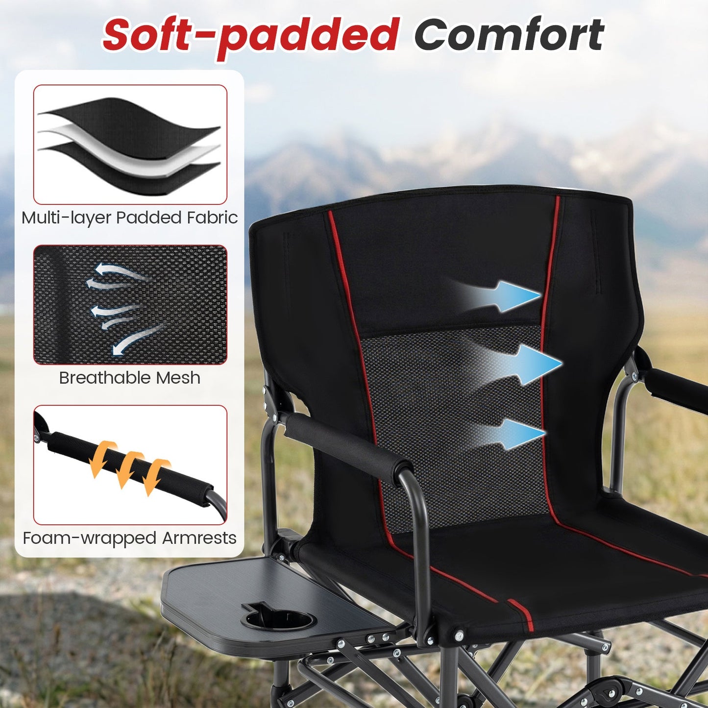 Camping Chair with Side Table
