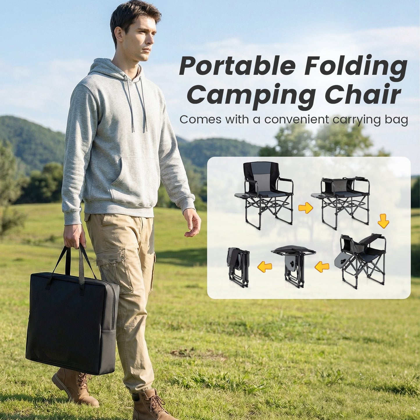 Camping Chair with Side Table