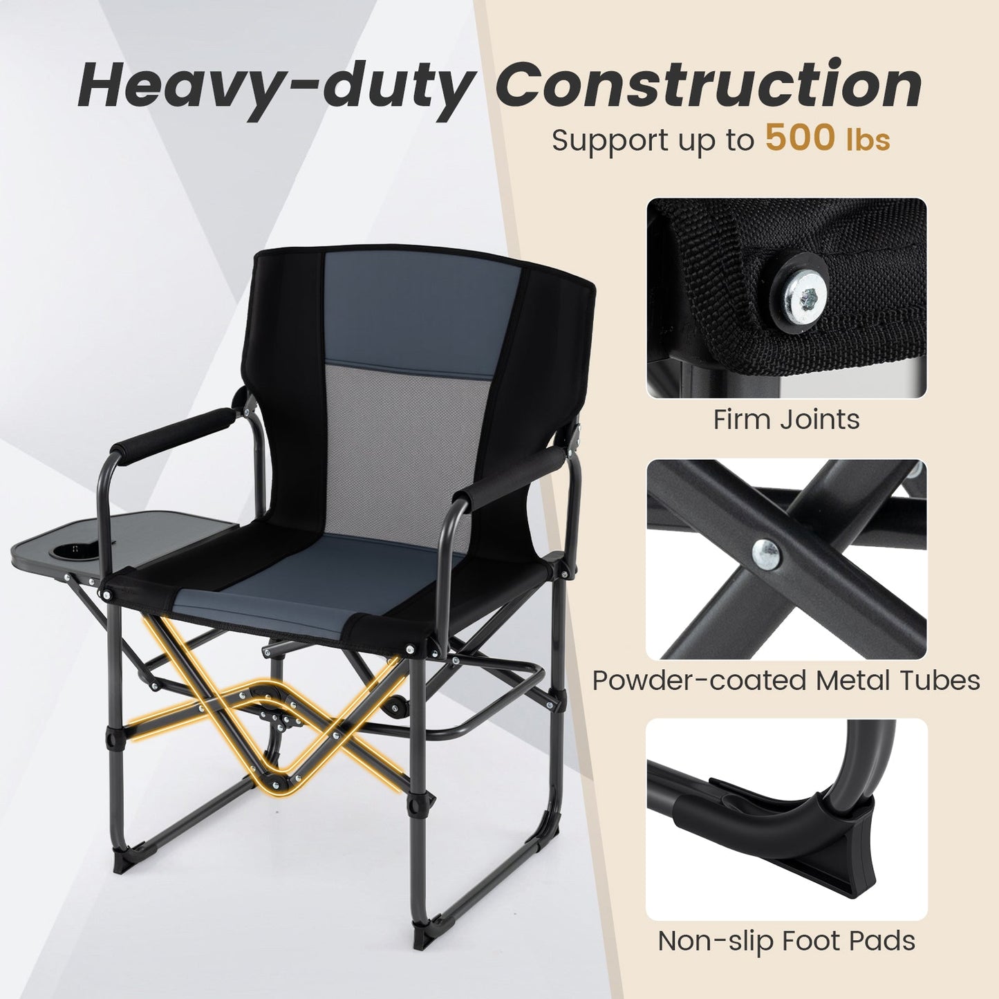 Camping Chair with Side Table