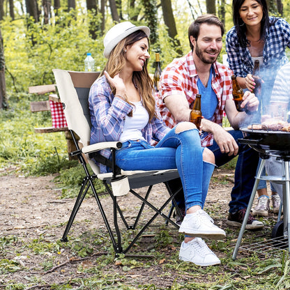 Camping Chair - Cup Holder - Lumbar Pillow
