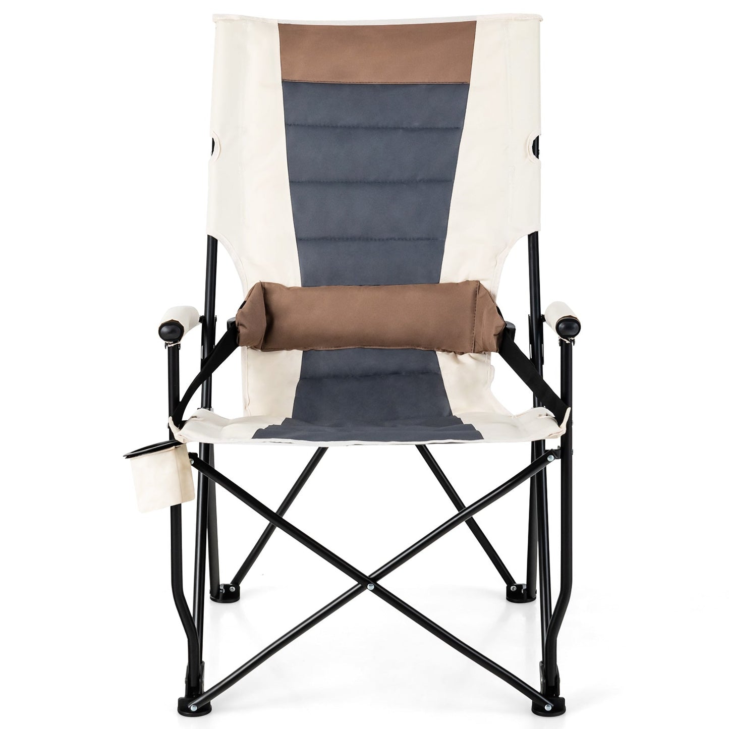 Camping Chair - Cup Holder - Lumbar Pillow