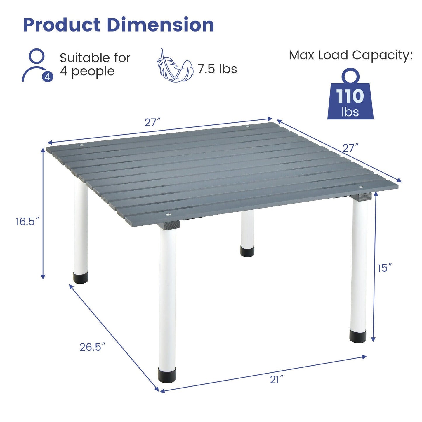 Folding Table with Bag