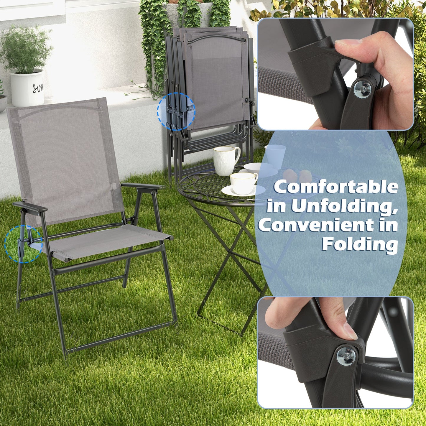 Folding Chairs with Armrests