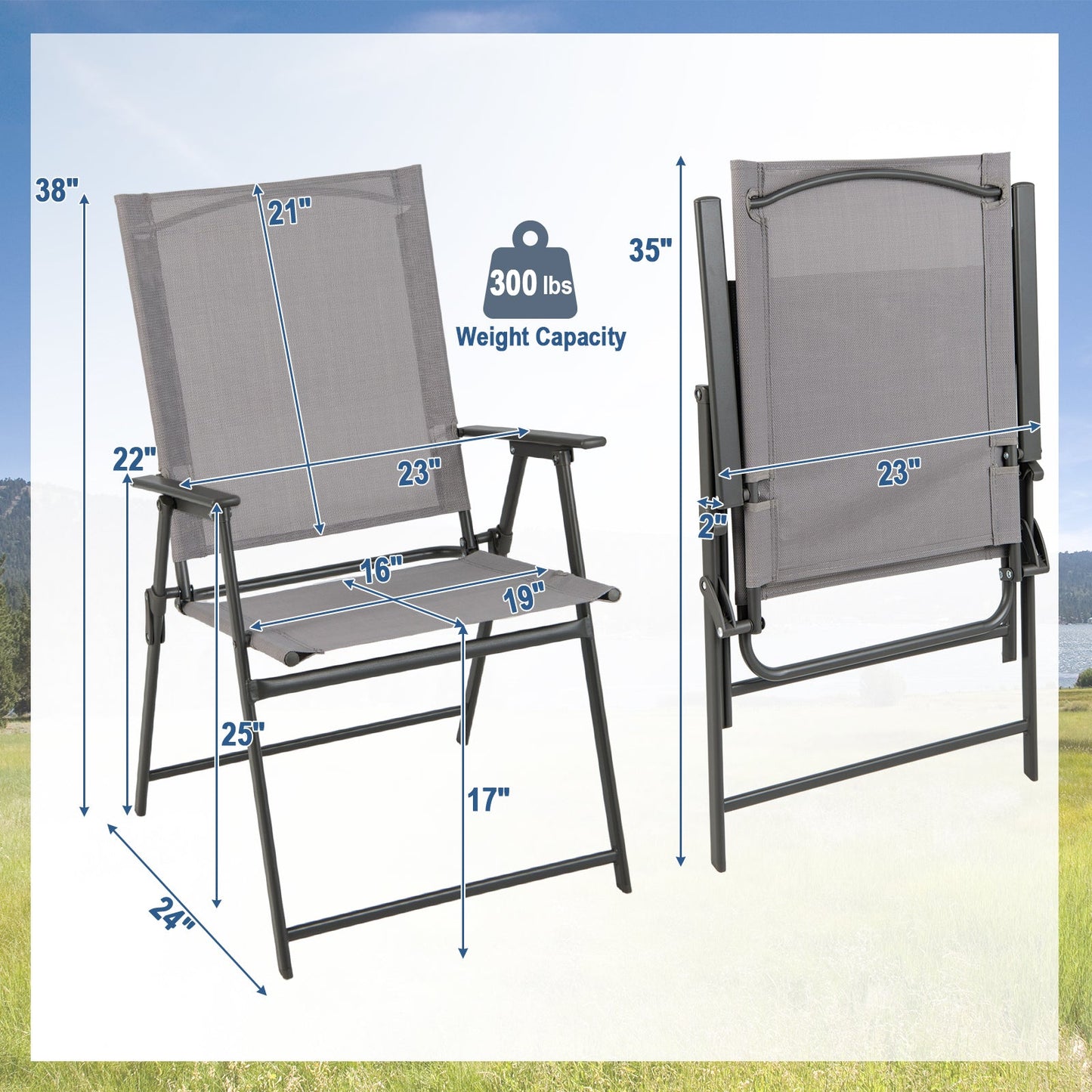 Folding Chairs with Armrests
