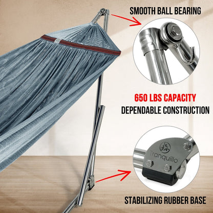 Tranquillo Original Stainless Steel Hammock Stand for Ultimate Relaxation