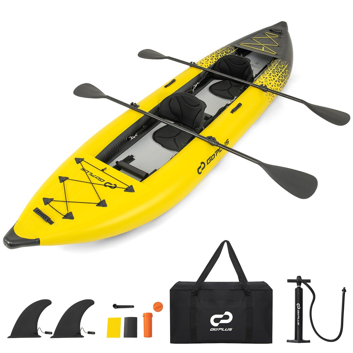 2-person Kayak /Aluminium Oars / Repair Kit
