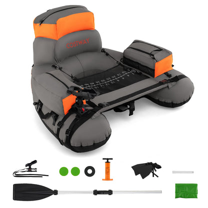 Inflatable Fishing Tube - Shoulder Straps - Storage