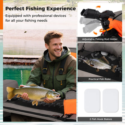 Inflatable Fishing Tube - Shoulder Straps - Storage