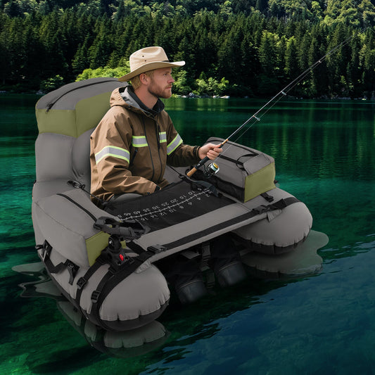 Inflatable Fishing Tube - Shoulder Straps - Storage
