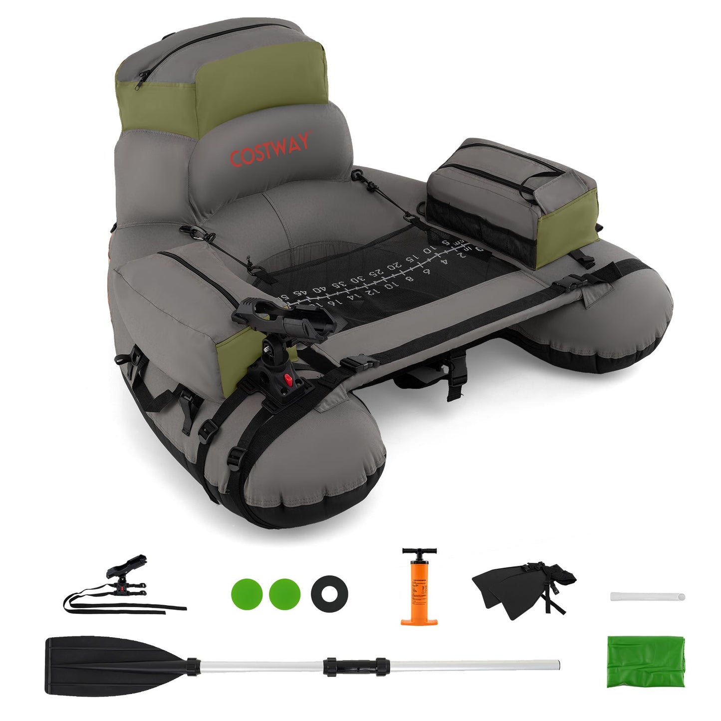 Inflatable Fishing Tube - Shoulder Straps - Storage