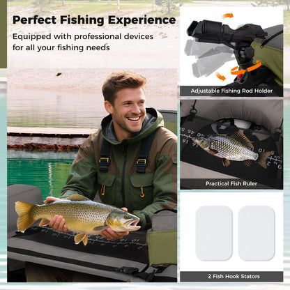 Inflatable Fishing Tube - Shoulder Straps - Storage