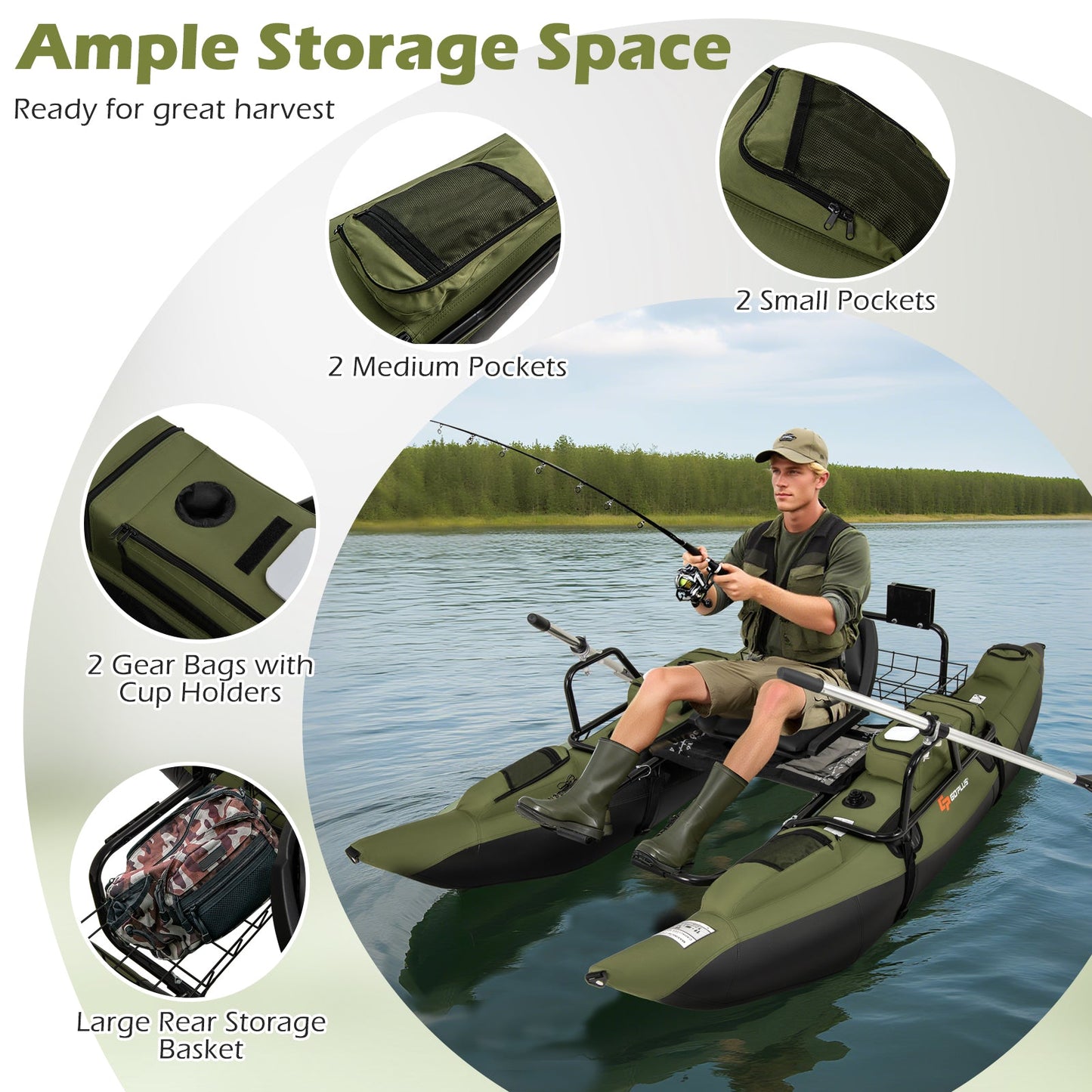 Float Tube / Padded Seat - Adjustable Footrest