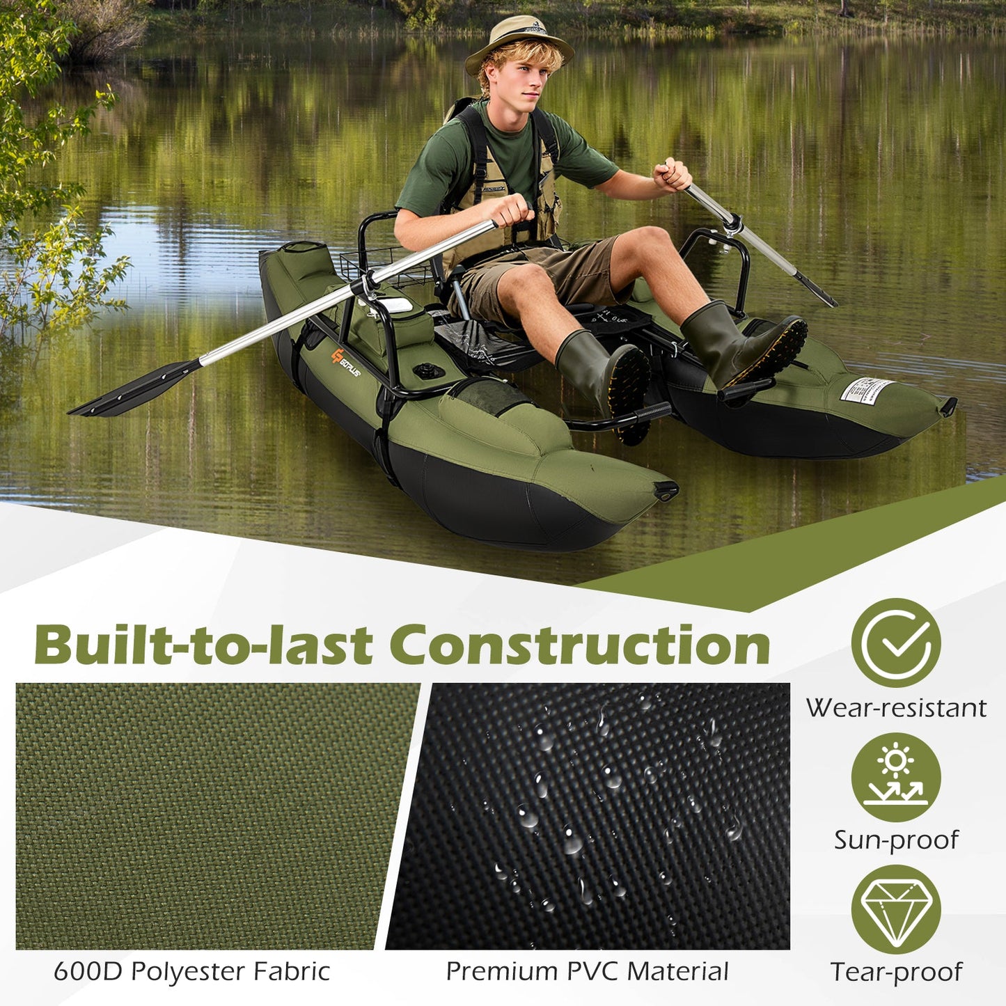 Float Tube / Padded Seat - Adjustable Footrest