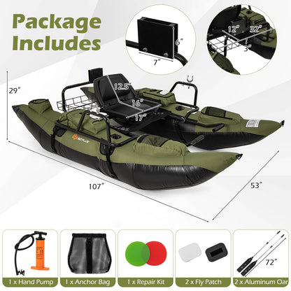 Float Tube / Padded Seat - Adjustable Footrest